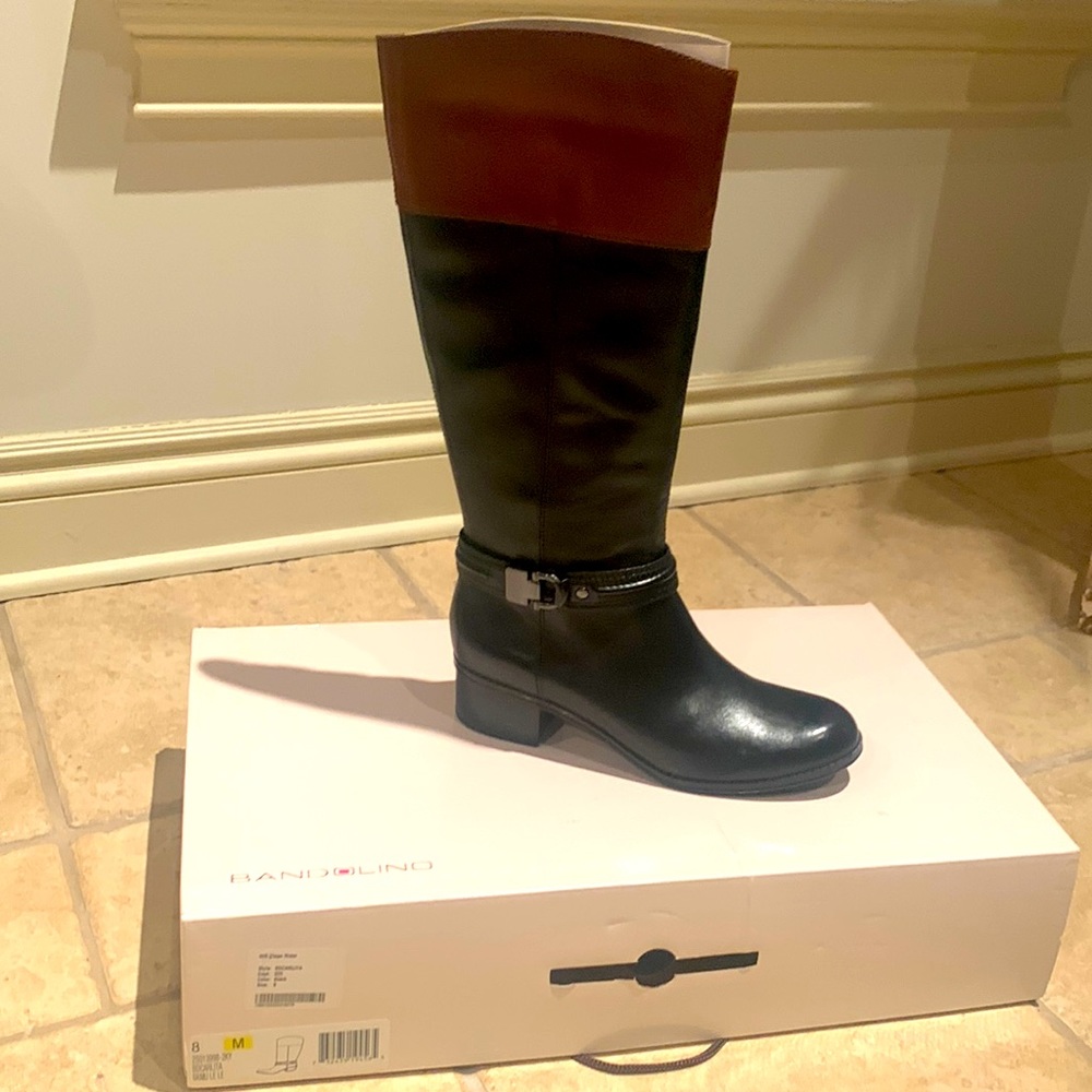 Bandolino leather riding boots knee high